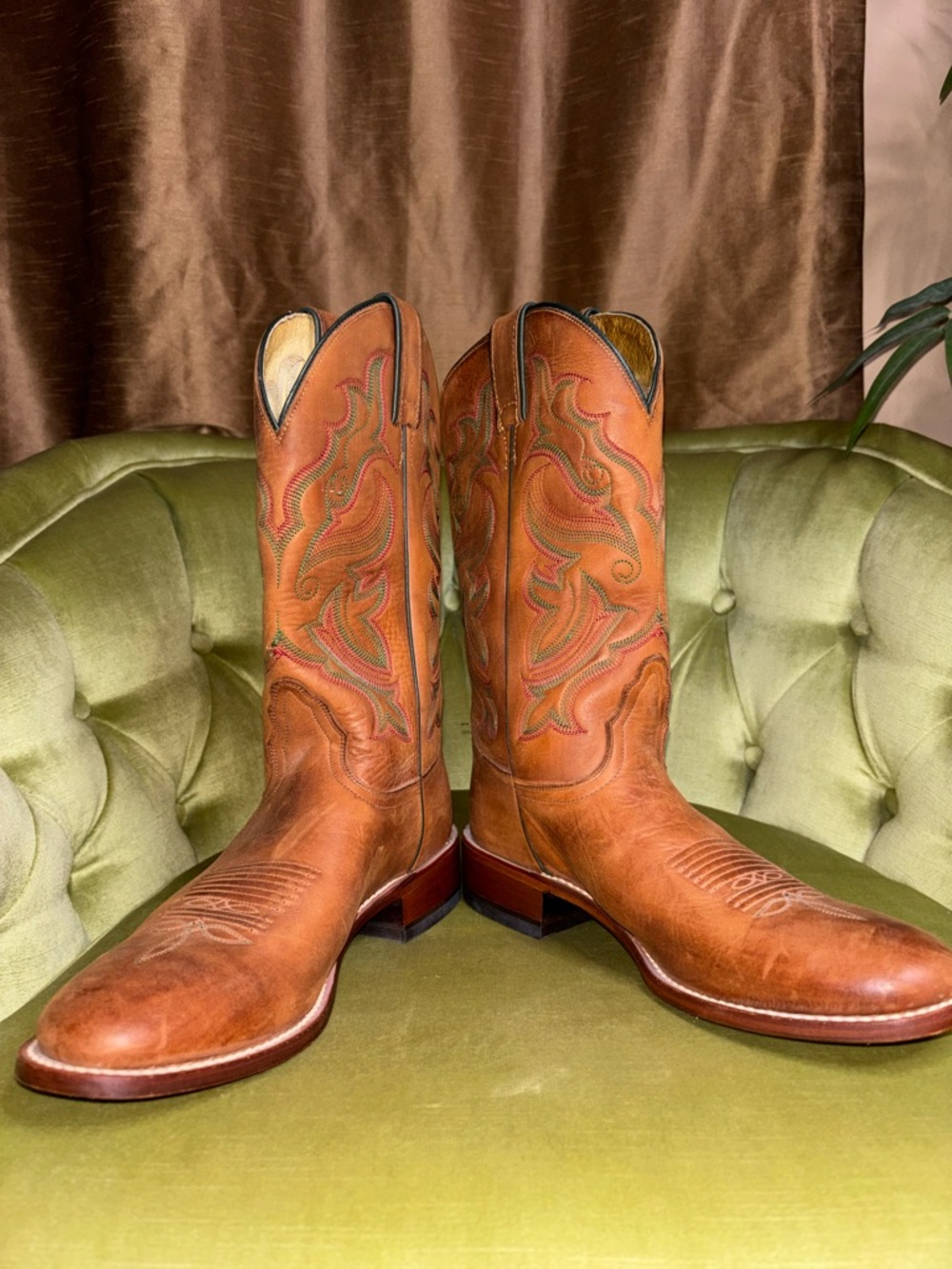 Vintage NOS Nocona Women's 7B Oily Rust  R-Toe NL4029 Western Cowboy Boots